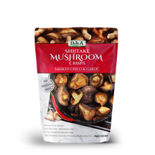 Load image into Gallery viewer, Shiitake Mushroom Crisps Smoked Chilli &amp; Garlic 65g
