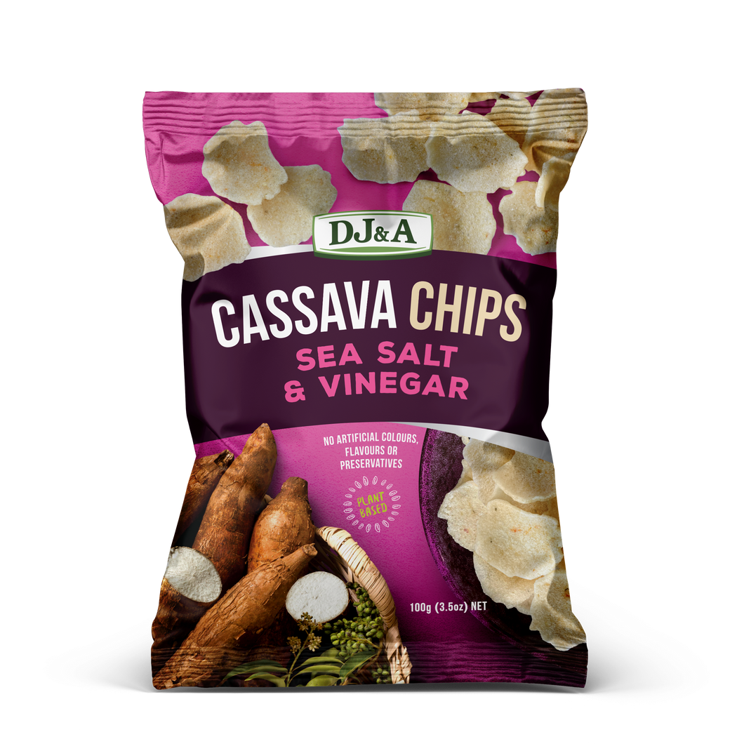 Cassava Vegetable Chips Sea Salt & Vinegar 100g