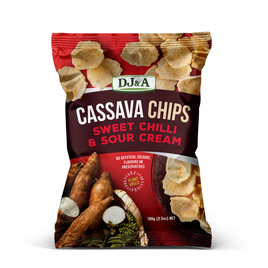 Cassava Vegetable Chips Sweet Chilli & Sour Cream 100g