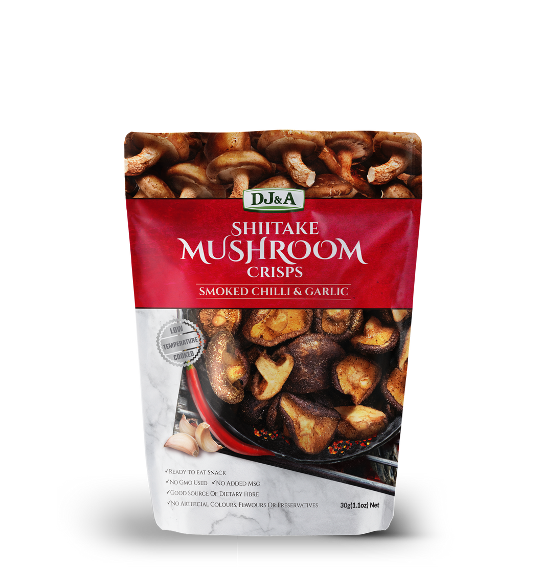 Shiitake Mushroom Crisps Smoked Chilli & Garlic 30g